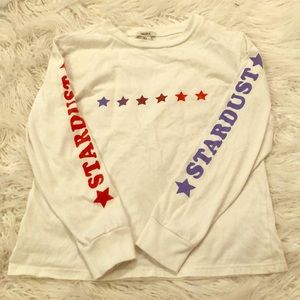 Long sleeve Top/ Says Stardust on both arms
